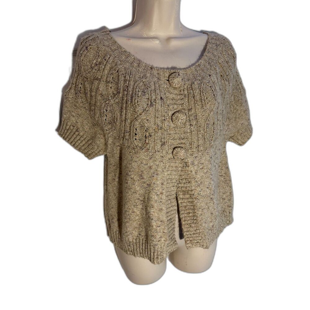 Women's Route 66 Brown Button Front Sweater S